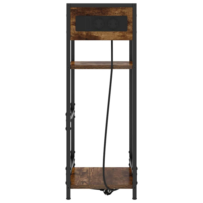 Dulap de noapte Stejar fumuriu 40 x 27 x 76 cm Lemn compozit - WALTI WALTI
