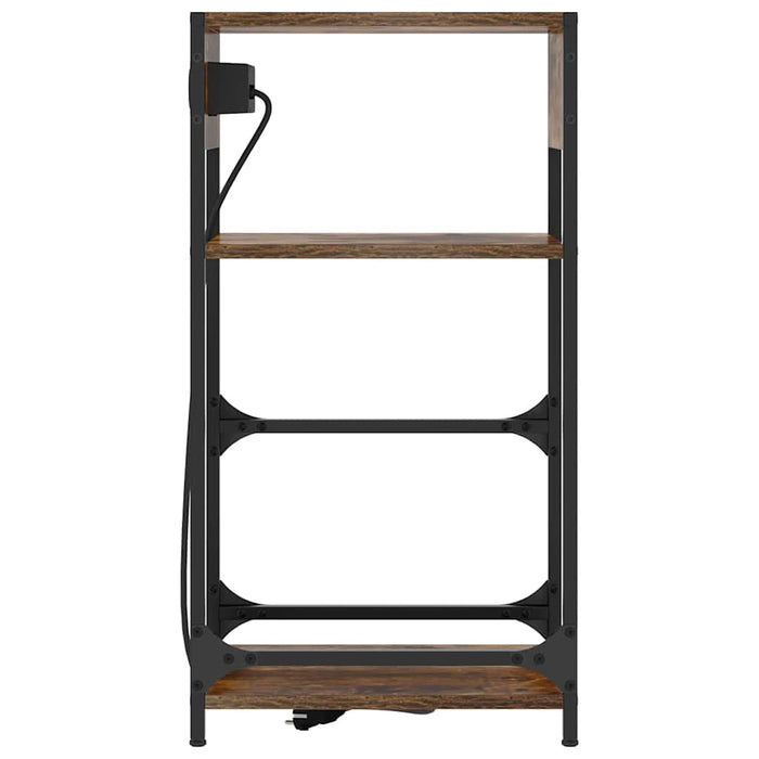 Dulap de noapte Stejar fumuriu 40 x 27 x 76 cm Lemn compozit - WALTI WALTI