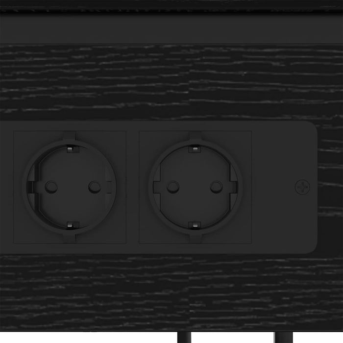Dulap de noapte Stejar Negru 41 x 28 x 76 cm Lemn compozit - WALTI WALTI