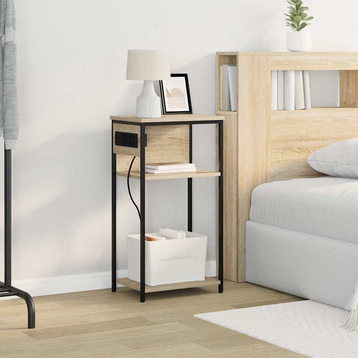 Dulap de noapte Stejar Sonoma 41 x 28 x 76 cm Lemn compozit - WALTI WALTI