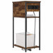 Dulap de noapte Stejar fumuriu 41 x 28 x 76 cm Lemn compozit - WALTI WALTI