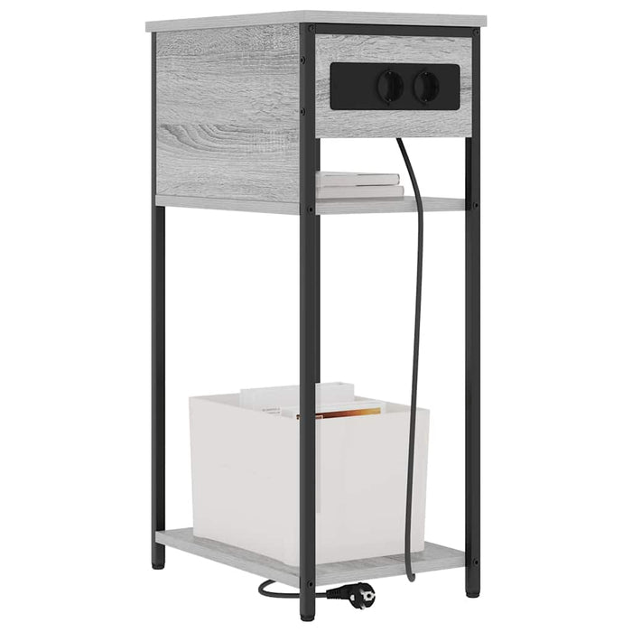 Dulap de noapte Gri Sonoma 41 x 28 x 76 cm Lemn compozit - WALTI WALTI
