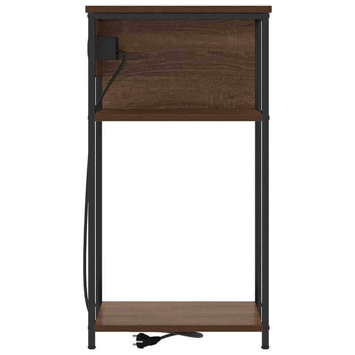 Dulap de noapte Stejar închis 41 x 28 x 76 cm Lemn compozit - WALTI WALTI