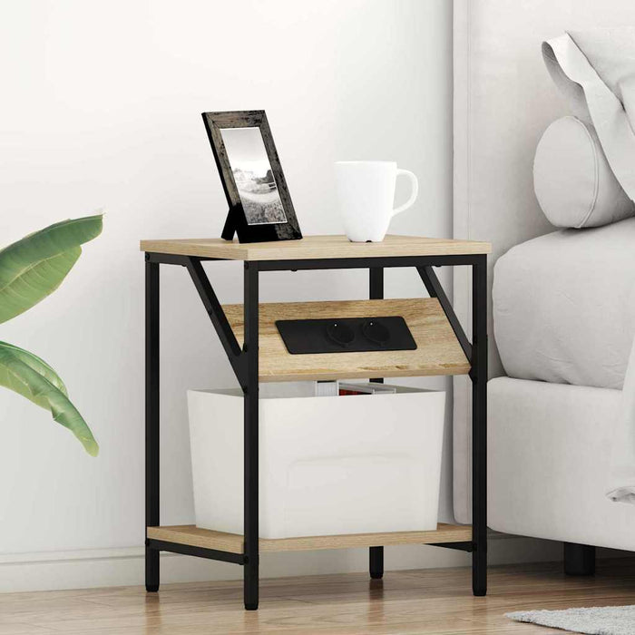 Dulap de noapte Stejar Sonoma 38 x 30 x 48 cm Lemn compozit - WALTI WALTI