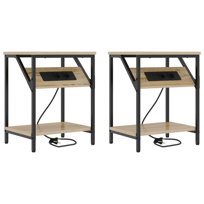 Dulap de noapte 2 pcs Stejar Sonoma 38 x 30 x 48 cm - WALTI WALTI