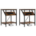Dulap de noapte 2 pcs Stejar fumuriu 38 x 30 x 48 cm - WALTI WALTI