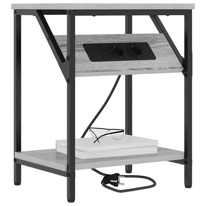 Dulap de noapte Gri Sonoma 38 x 30 x 48 cm Lemn compozit - WALTI WALTI