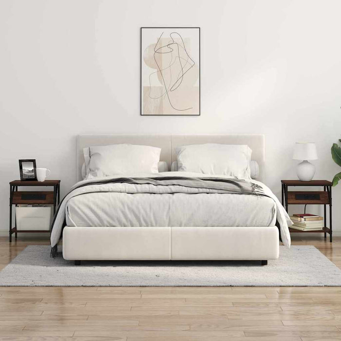 Dulap de noapte 2 pcs Stejar închis 38 x 30 x 48 cm - WALTI WALTI