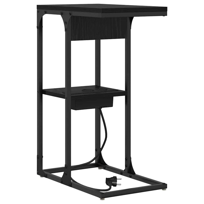 Dulap de noapte Stejar Negru 41,5 x 26 x 60,5 cm Lemn compozit - WALTI WALTI