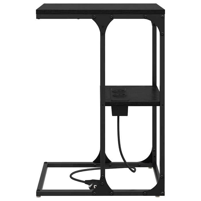 Dulap de noapte Stejar Negru 41,5 x 26 x 60,5 cm Lemn compozit - WALTI WALTI
