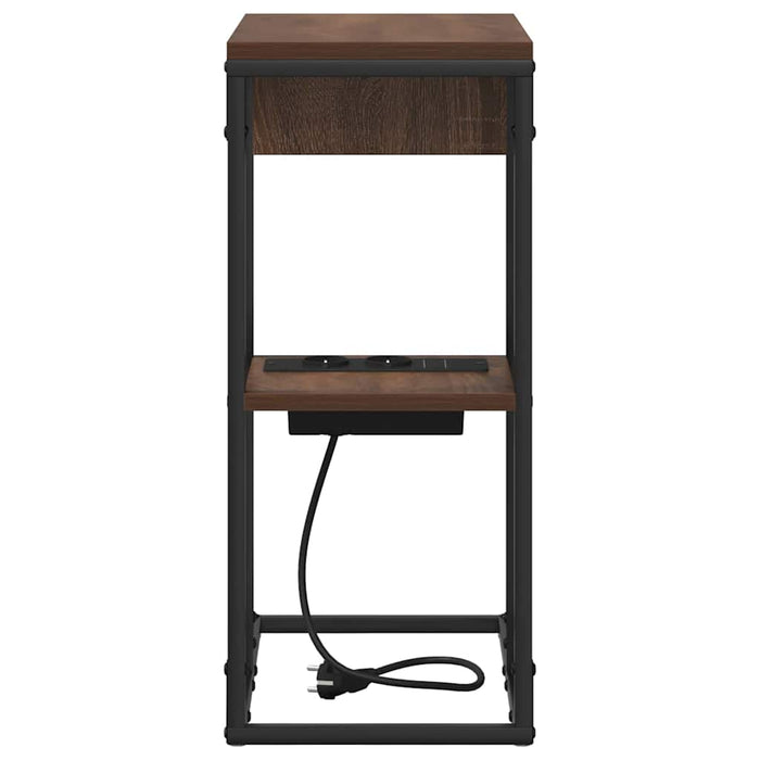 Dulap de noapte Stejar închis 41,5 x 26 x 60,5 cm Lemn compozit - WALTI WALTI