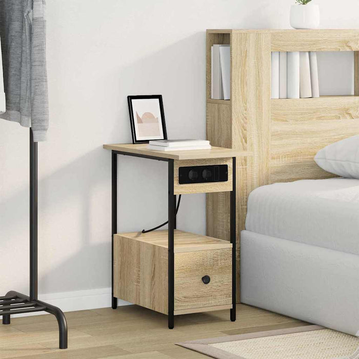 Dulap de noapte Stejar Sonoma 60 x 30 x 61 cm Lemn compozit - WALTI WALTI
