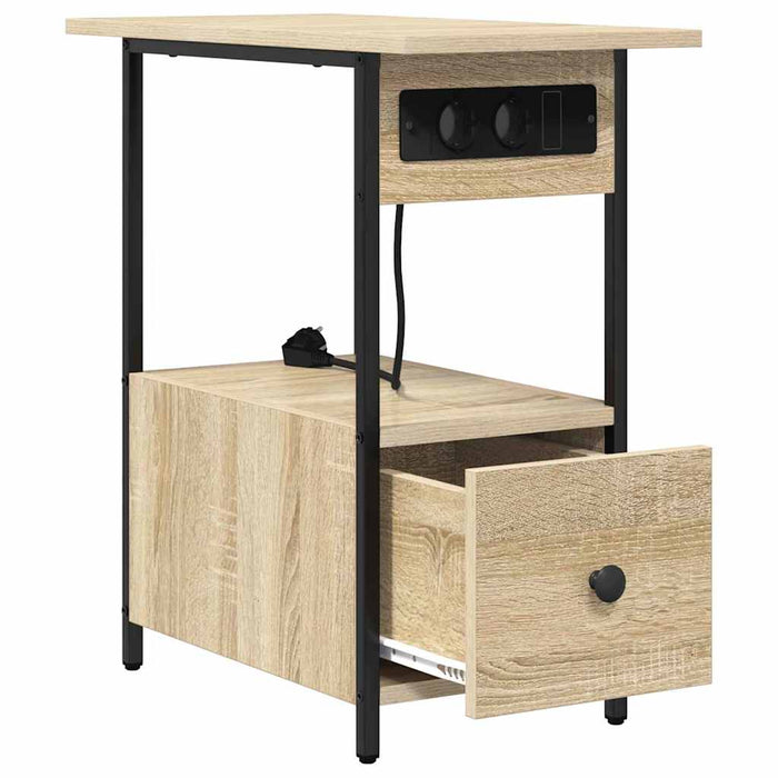 Dulap de noapte Stejar Sonoma 60 x 30 x 61 cm Lemn compozit - WALTI WALTI
