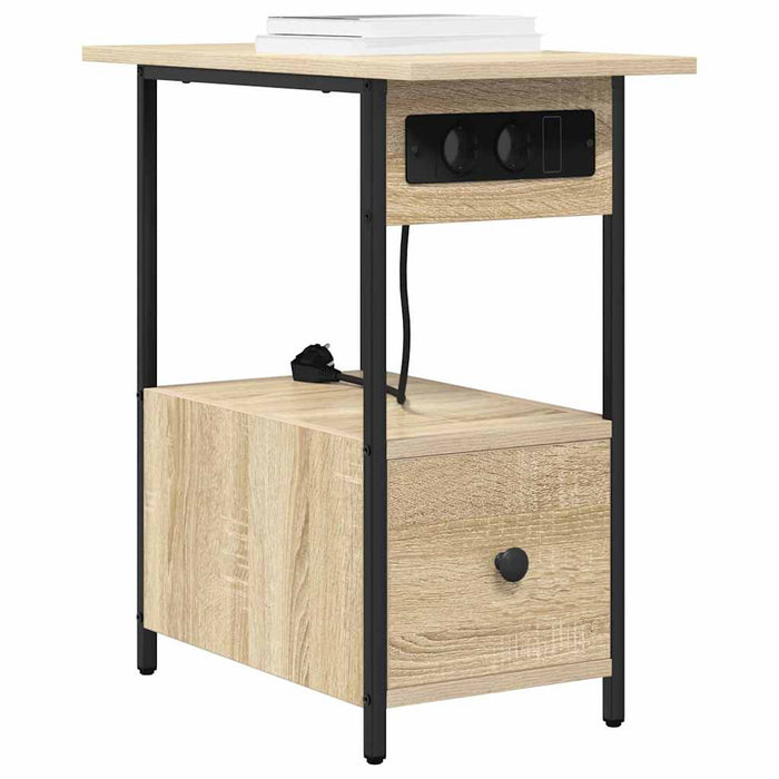 Dulap de noapte Stejar Sonoma 60 x 30 x 61 cm Lemn compozit - WALTI WALTI