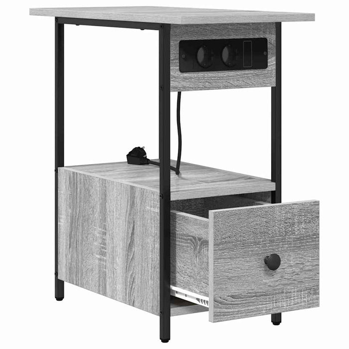 Dulap de noapte Gri Sonoma 60 x 30 x 61 cm Lemn compozit - WALTI WALTI