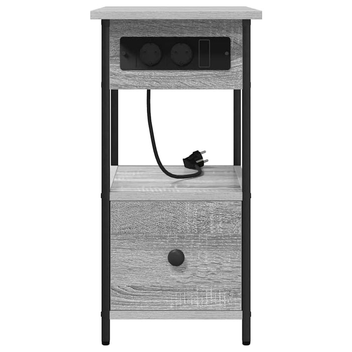 Dulap de noapte Gri Sonoma 60 x 30 x 61 cm Lemn compozit - WALTI WALTI