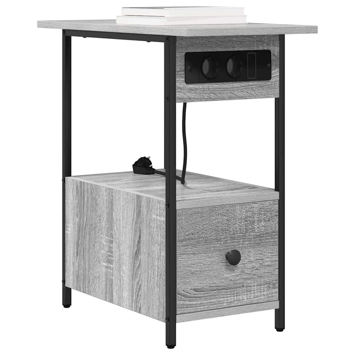 Dulap de noapte Gri Sonoma 60 x 30 x 61 cm Lemn compozit - WALTI WALTI