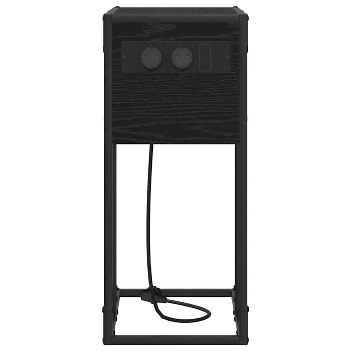 Dulap de noapte Stejar Negru 41,5 x 26 x 60,5 cm Lemn compozit - WALTI WALTI