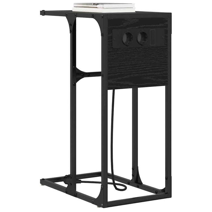 Dulap de noapte Stejar Negru 41,5 x 26 x 60,5 cm Lemn compozit - WALTI WALTI