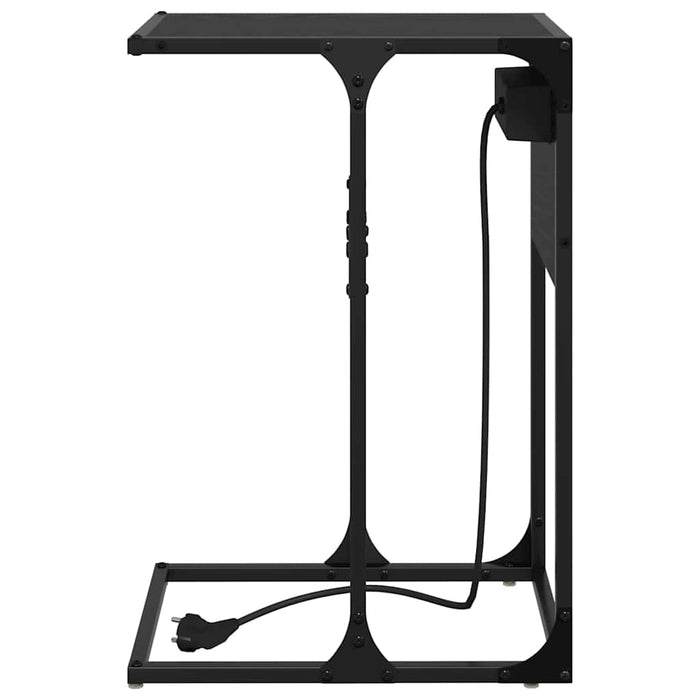 Dulap de noapte Stejar Negru 41,5 x 26 x 60,5 cm Lemn compozit - WALTI WALTI
