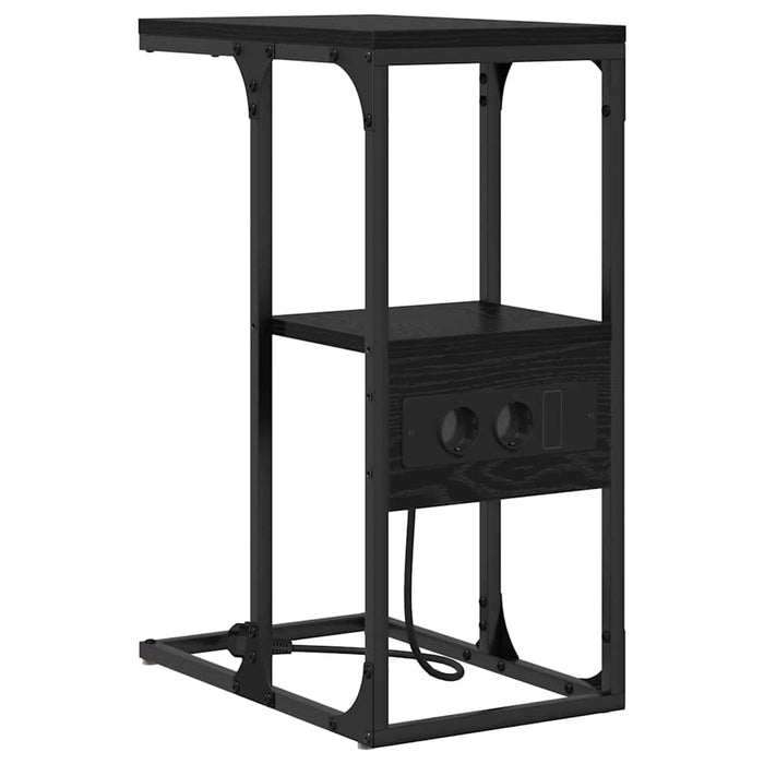 Dulap de noapte Stejar Negru 41,5 x 26 x 60,5 cm Lemn compozit - WALTI WALTI