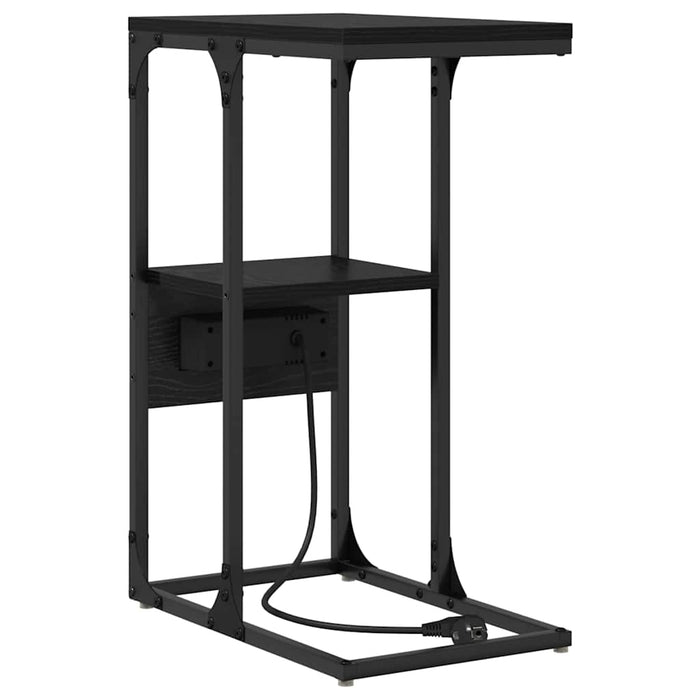 Dulap de noapte Stejar Negru 41,5 x 26 x 60,5 cm Lemn compozit - WALTI WALTI