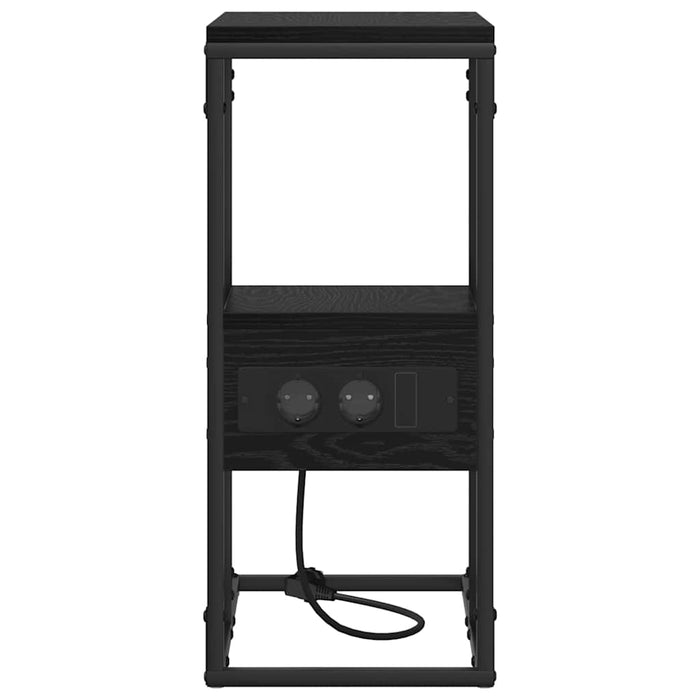 Dulap de noapte Stejar Negru 41,5 x 26 x 60,5 cm Lemn compozit - WALTI WALTI
