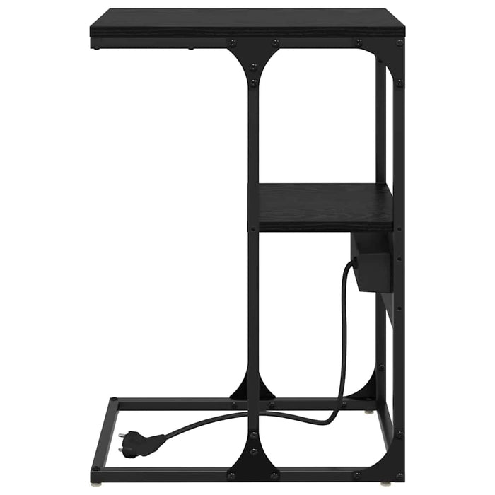 Dulap de noapte Stejar Negru 41,5 x 26 x 60,5 cm Lemn compozit - WALTI WALTI