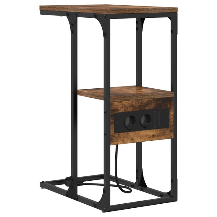Dulap de noapte Stejar afumat 41.5 x 26 x 60.5 cm Lemn compozit - WALTI WALTI