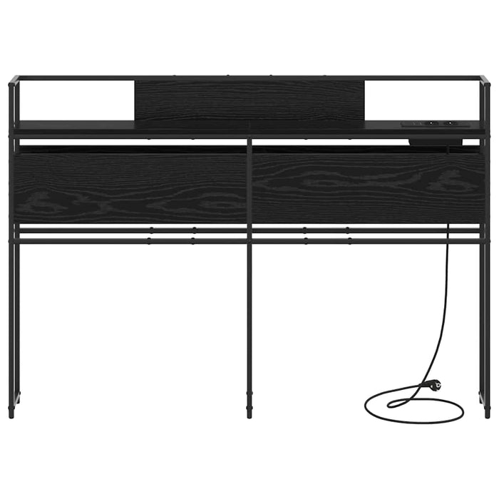 Tăblie de depozitare cu raft Stejar negru 120 cm Lemn compozit - WALTI WALTI