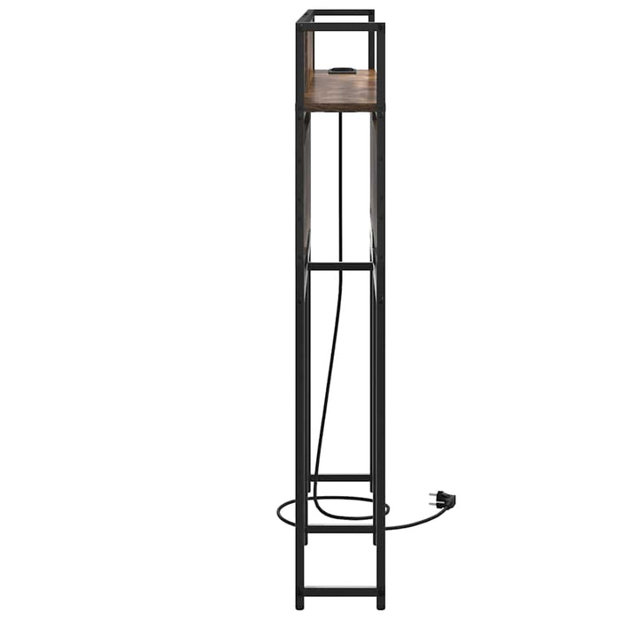 Tăblie de depozitare cu raft Stejar afumat 135 cm Lemn compozit - WALTI WALTI