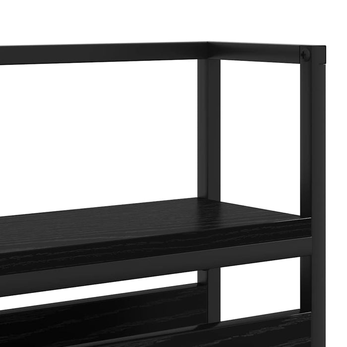 Tăblie de depozitare cu raft Stejar negru 140 cm Lemn compozit - WALTI WALTI