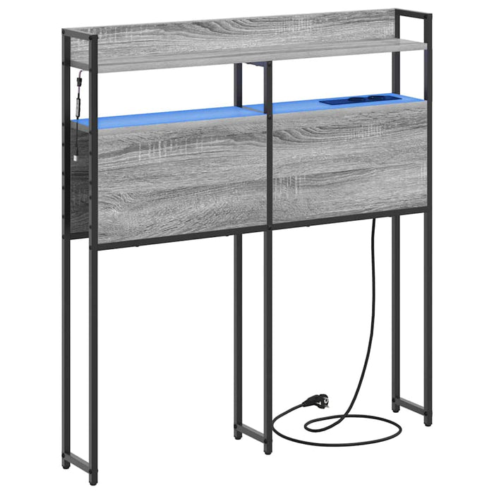 Tăblie de depozitare cu raft sonoma gri 80 cm Lemn compozit - WALTI WALTI