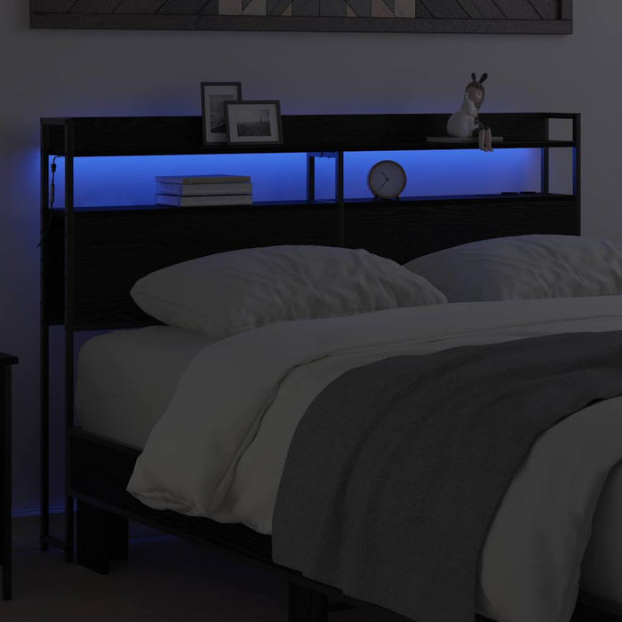 Tăblie de depozitare cu raft Stejar negru 120 cm Lemn compozit - WALTI WALTI