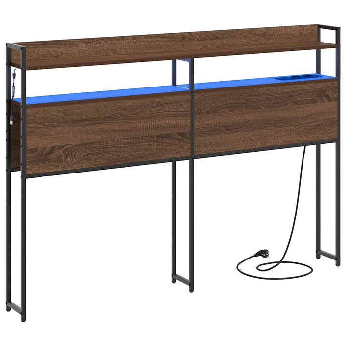 Tăblie de depozitare cu raft Stejar brun 120 cm Lemn compozit - WALTI WALTI