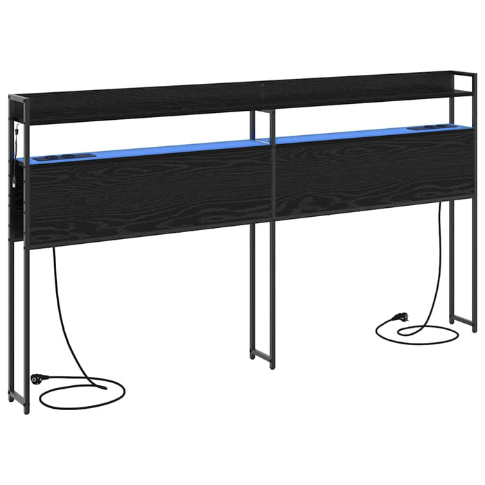 Tăblie de depozitare cu raft Stejar negru 180 cm Lemn compozit - WALTI WALTI