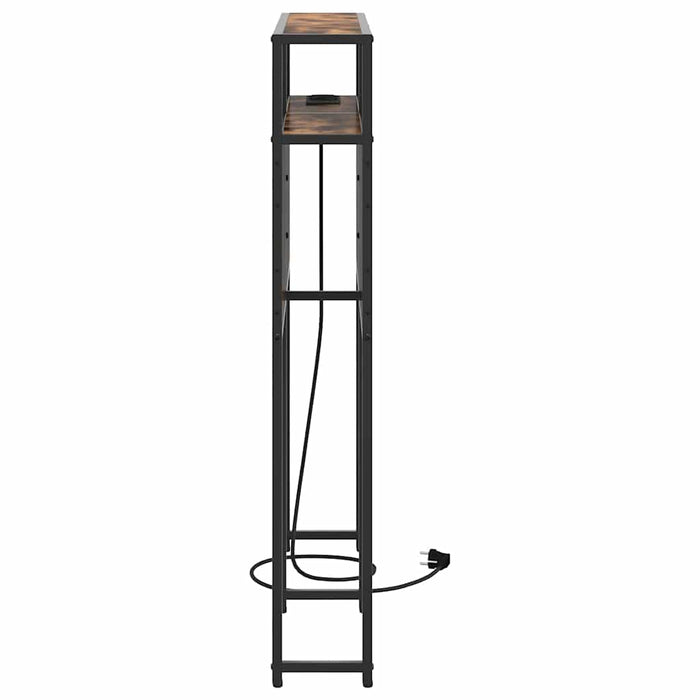 Tăblie de depozitare cu raft Stejar afumat 75 cm Lemn compozit - WALTI WALTI