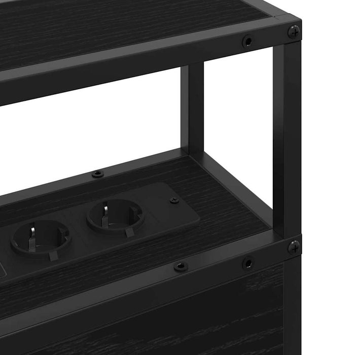 Tăblie de depozitare cu raft Stejar negru 80 cm Lemn compozit - WALTI WALTI