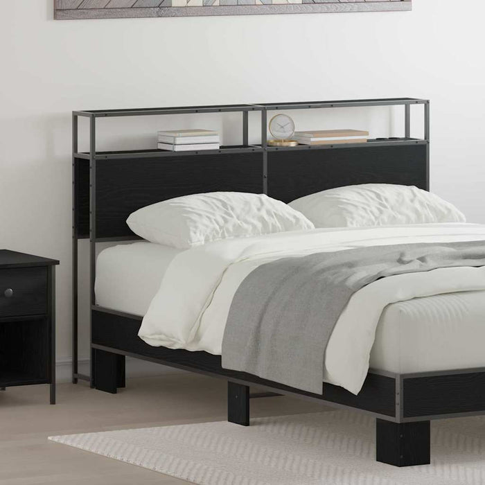 Tăblie de depozitare cu raft Stejar negru 120 cm Lemn compozit - WALTI WALTI