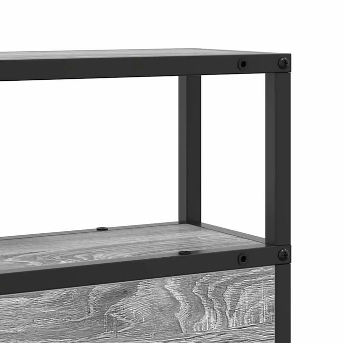 Tăblie de depozitare cu raft sonoma gri 120 cm Lemn compozit - WALTI WALTI