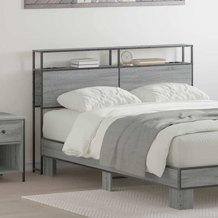 Tăblie de depozitare cu raft sonoma gri 160 cm Lemn compozit - WALTI WALTI