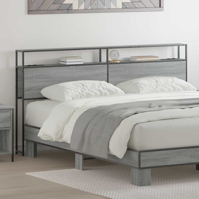 Tăblie de depozitare cu raft sonoma gri 180 cm Lemn compozit - WALTI WALTI