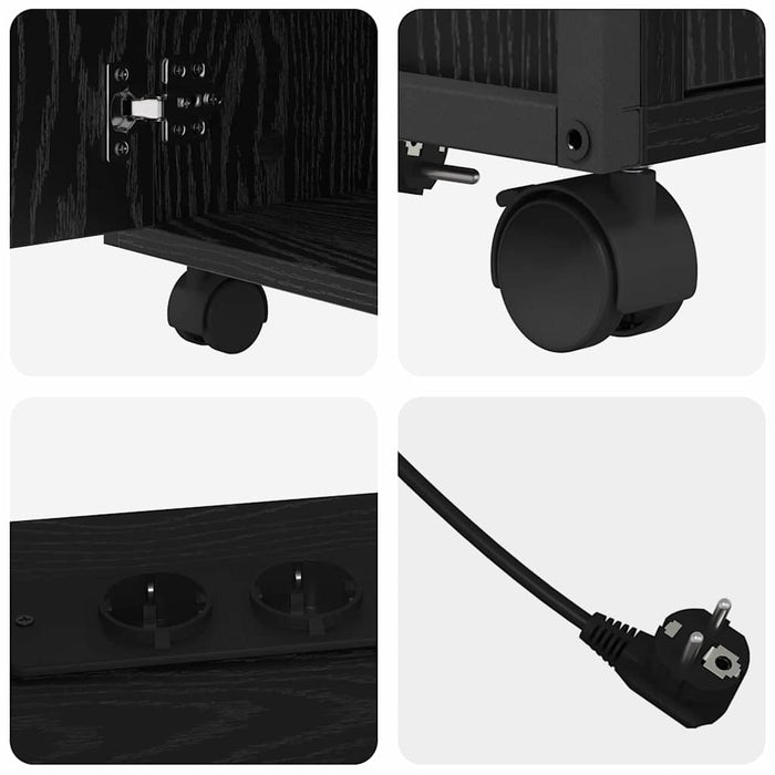 Cabinet cu Stație de Încărcare Stejar Negru 61 x 46 x 67 cm - WALTI WALTI