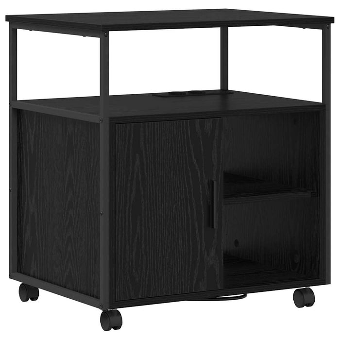 Cabinet cu Stație de Încărcare Stejar Negru 61 x 46 x 67 cm - WALTI WALTI