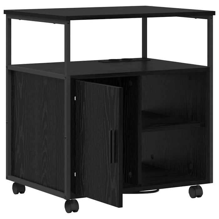 Cabinet cu Stație de Încărcare Stejar Negru 61 x 46 x 67 cm - WALTI WALTI