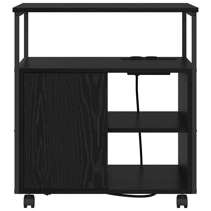 Cabinet cu Stație de Încărcare Stejar Negru 61 x 46 x 67 cm - WALTI WALTI