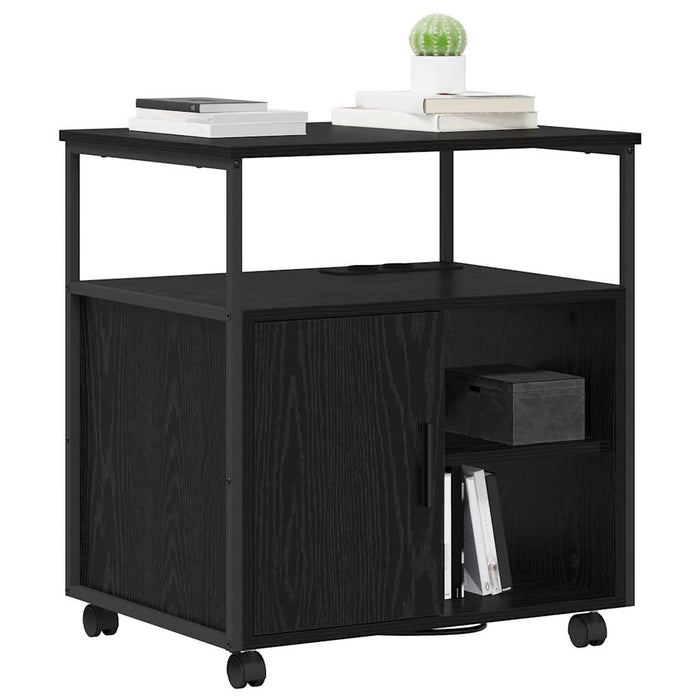 Cabinet cu Stație de Încărcare Stejar Negru 61 x 46 x 67 cm - WALTI WALTI