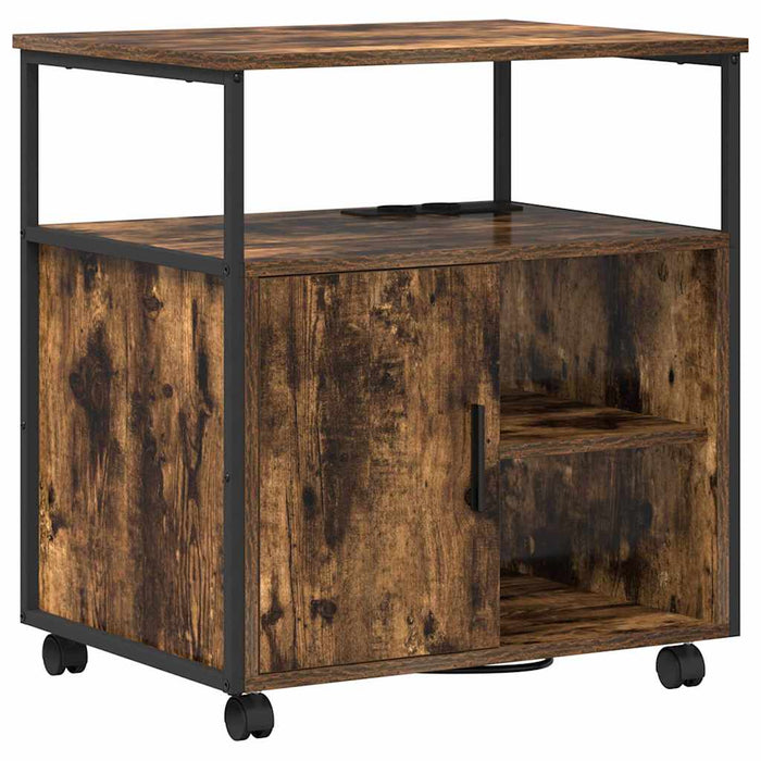 Cabinet cu Stație de Încărcare Stejar fumuriu 61 x 46 x 67 cm - WALTI WALTI