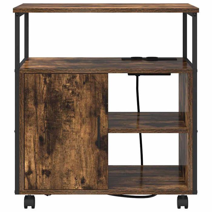 Cabinet cu Stație de Încărcare Stejar fumuriu 61 x 46 x 67 cm - WALTI WALTI