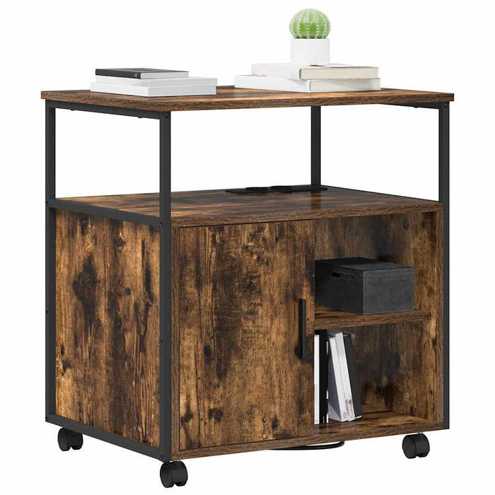 Cabinet cu Stație de Încărcare Stejar fumuriu 61 x 46 x 67 cm - WALTI WALTI